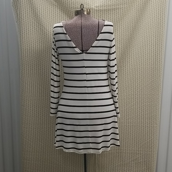 Yelete Cream with Black Stripes Dress - Picture 2 of 5